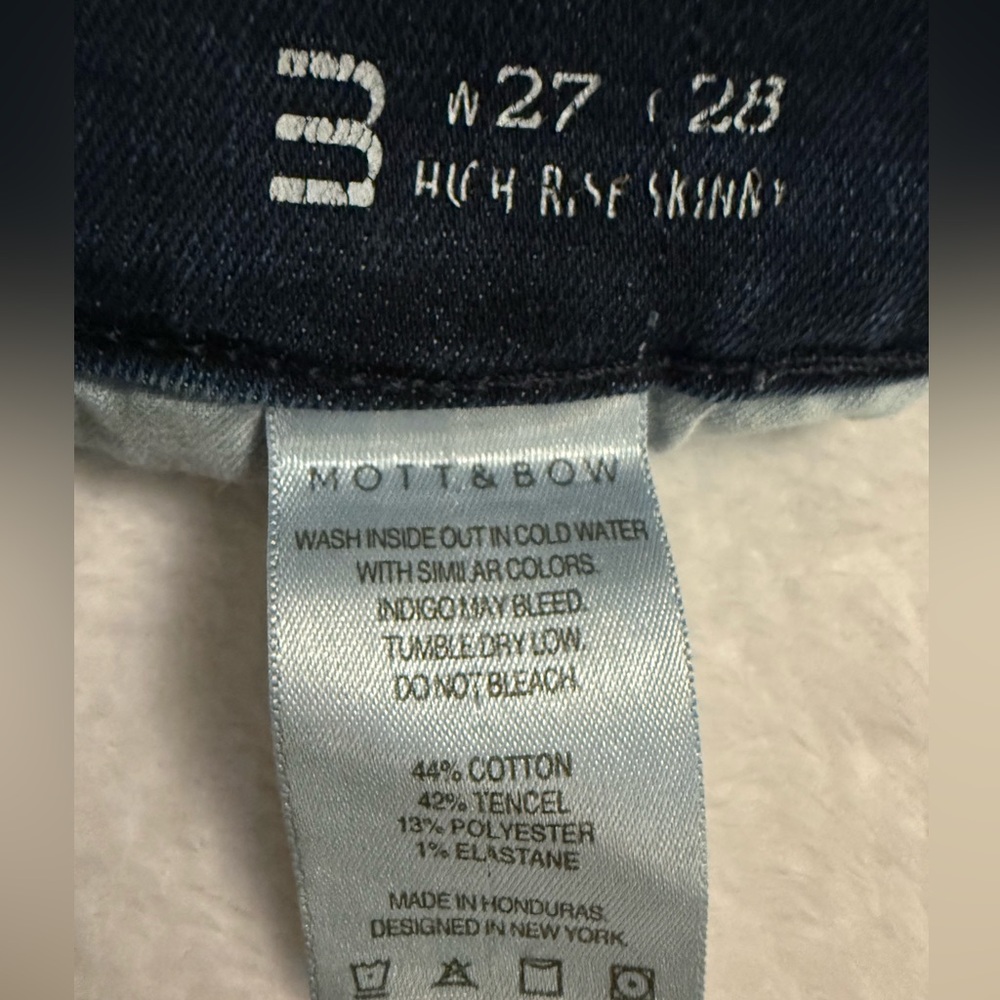 Mott & Bow High Rise Skinny Jeans Size 3 - Picture 4 of 7